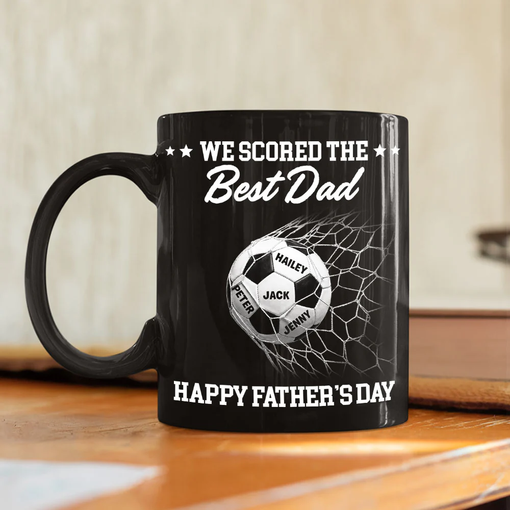 Scored The Best Dad - Personalized Custom Coffee Mug - Image 2