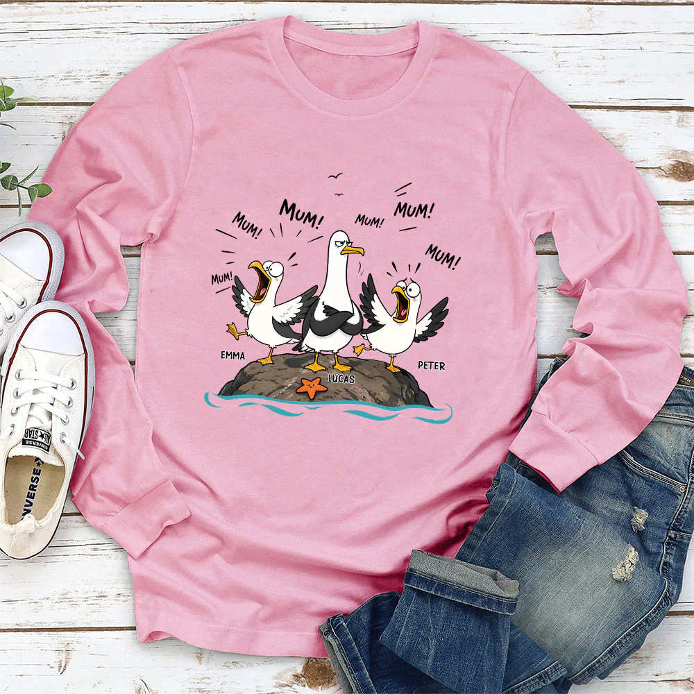 Seagull Mom Mom Mom - Personalized Custom Shirt - Image 5