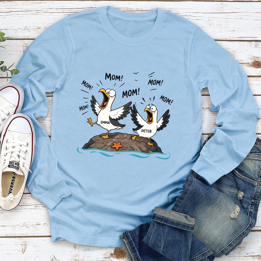 Seagull Mom Mom Mom - Personalized Custom Shirt - Image 6