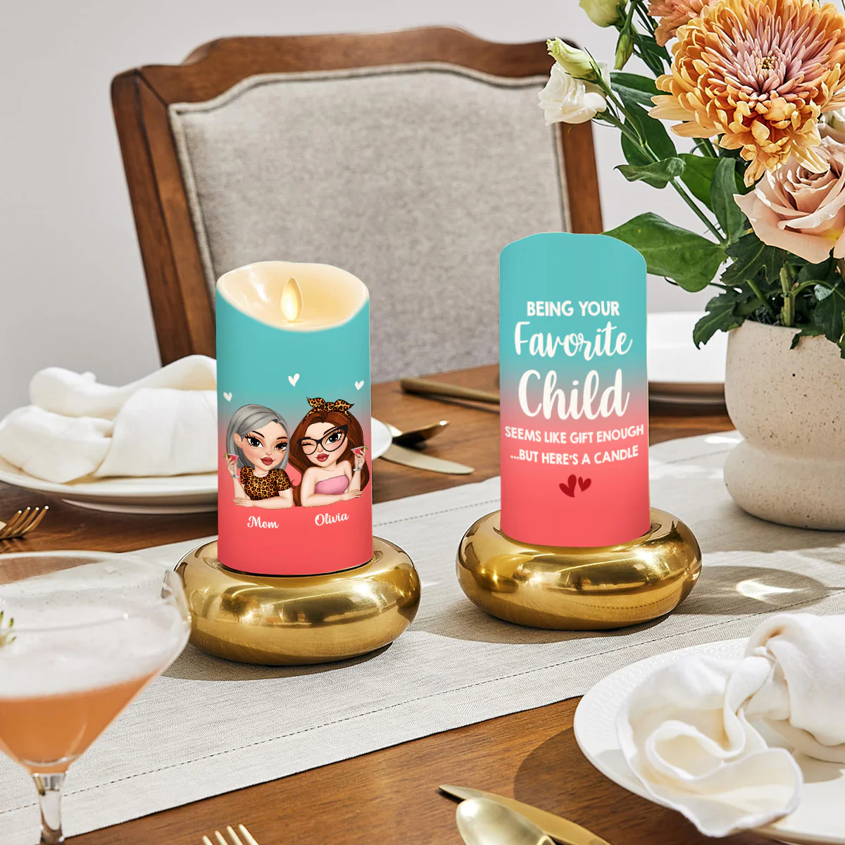 Seems Like Gift Enough - Personalized Custom LED Candle - Image 4