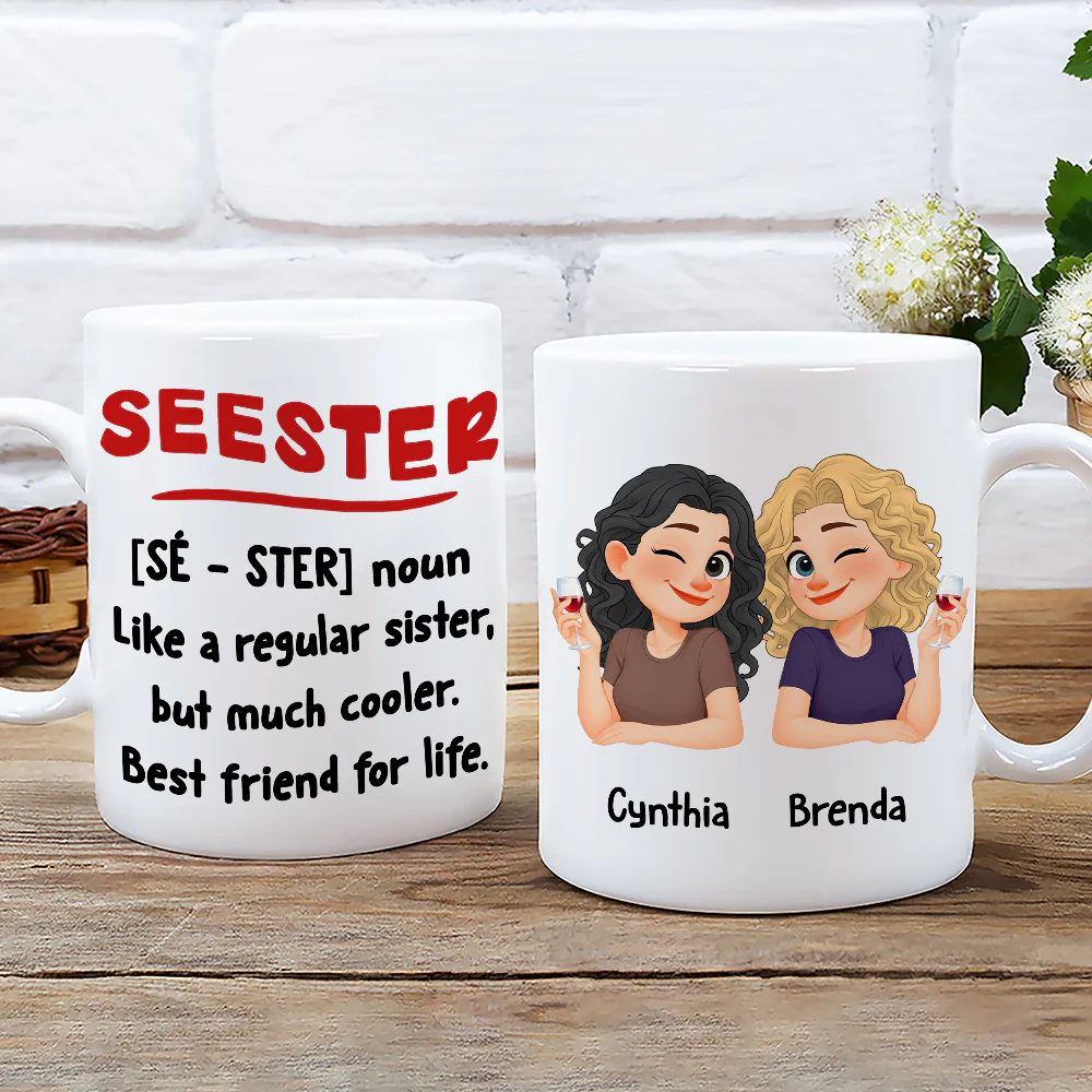 Seester Squad - Personalized Custom Coffee Mug - Image 3