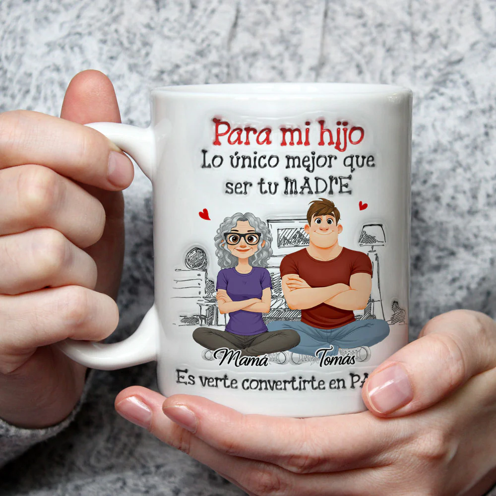 Ser Papá - Taza Personalizada Con Efecto 3D En Relieve - Image 3
