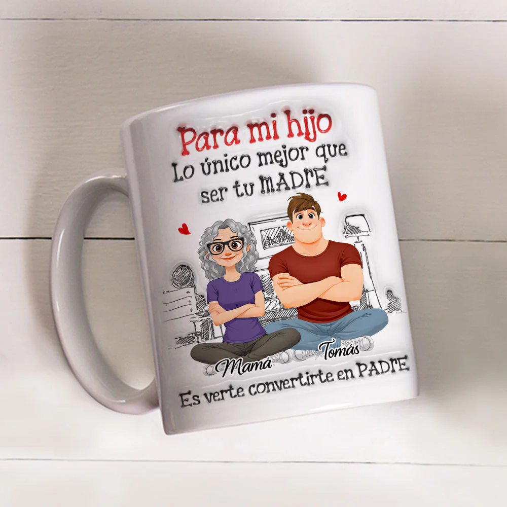 Ser Papá - Taza Personalizada Con Efecto 3D En Relieve - Image 4