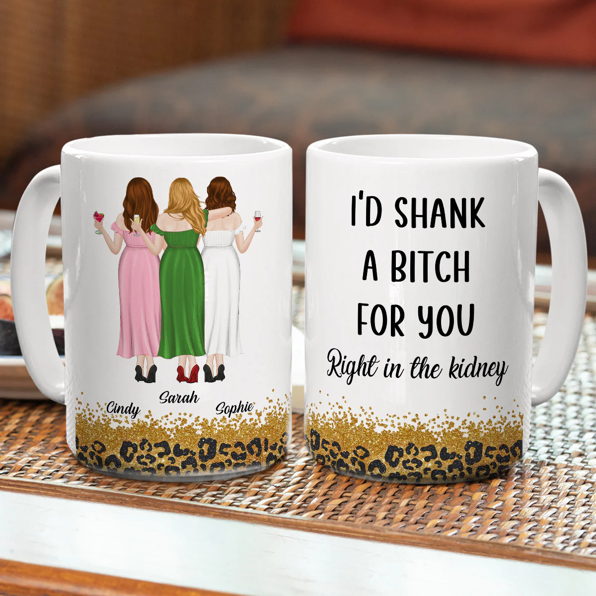 Shank A Bitch For You - Personalized Custom Coffee Mug - Image 5