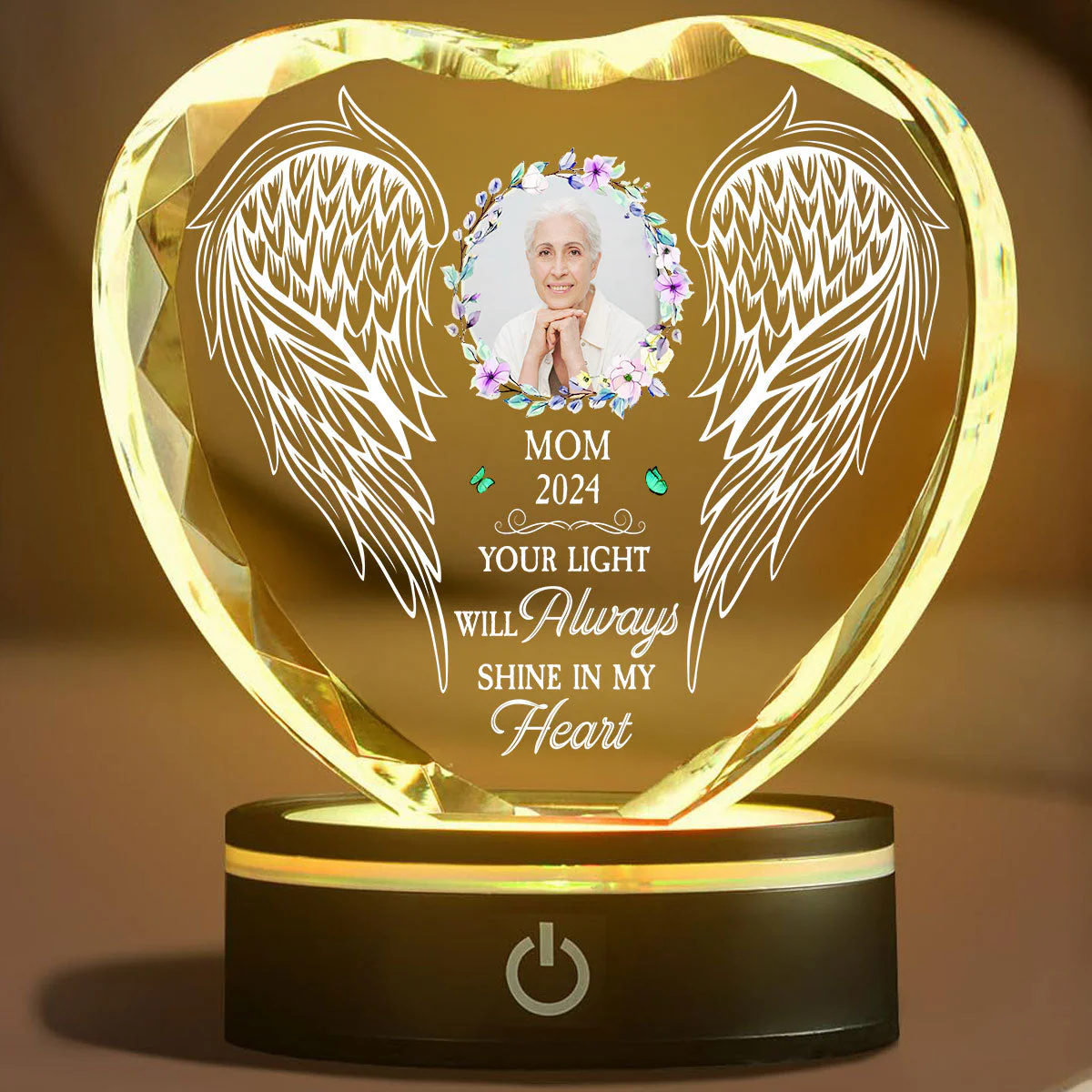 Shine In My Heart - Personalized Custom Crystal Led Light - Image 2