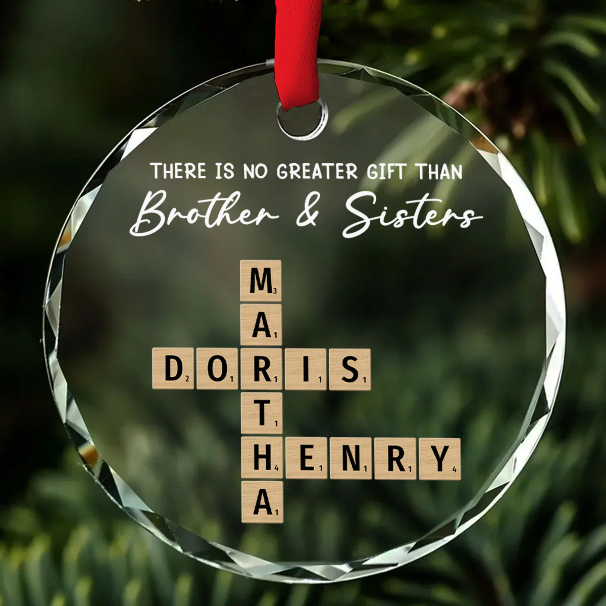 Siblings Are A Precious Gift - Personalized Custom Glass Ornament