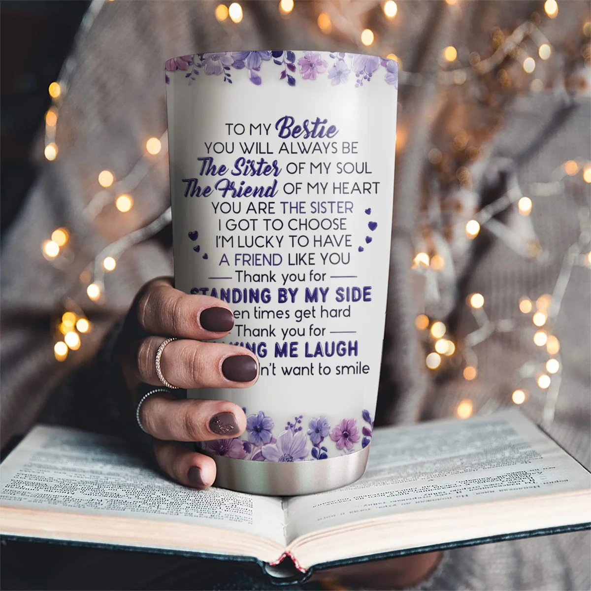 Sister Of My Soul - Personalized Custom 3D Effect Tumbler - Image 3