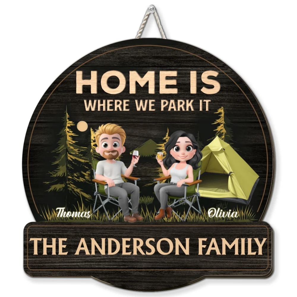 Sit By The Campsite - Personalized Custom Wood Sign - Image 6