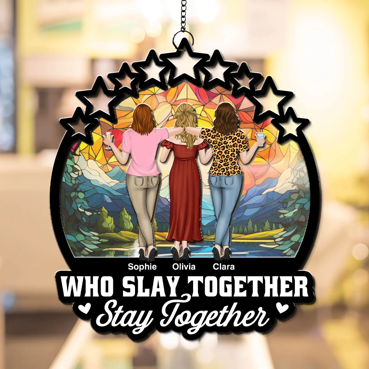 Slay Together - Personalized Custom Suncatcher - Image 3