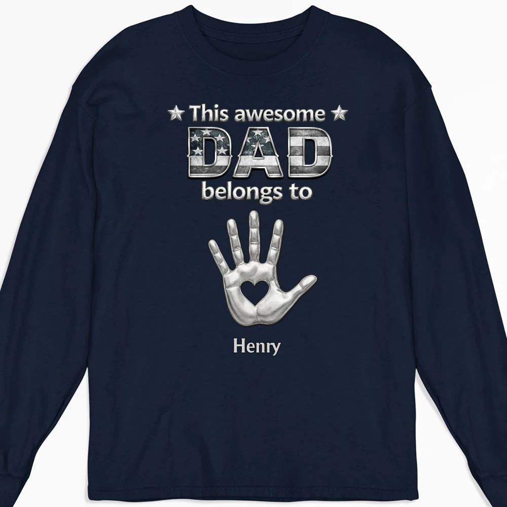 Sliver Grandpa Belongs To Us - Personalized Custom Shirt - Image 11