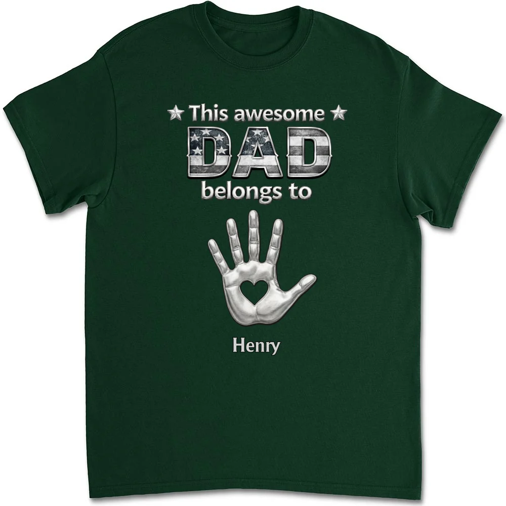 Sliver Grandpa Belongs To Us - Personalized Custom Shirt - Image 7