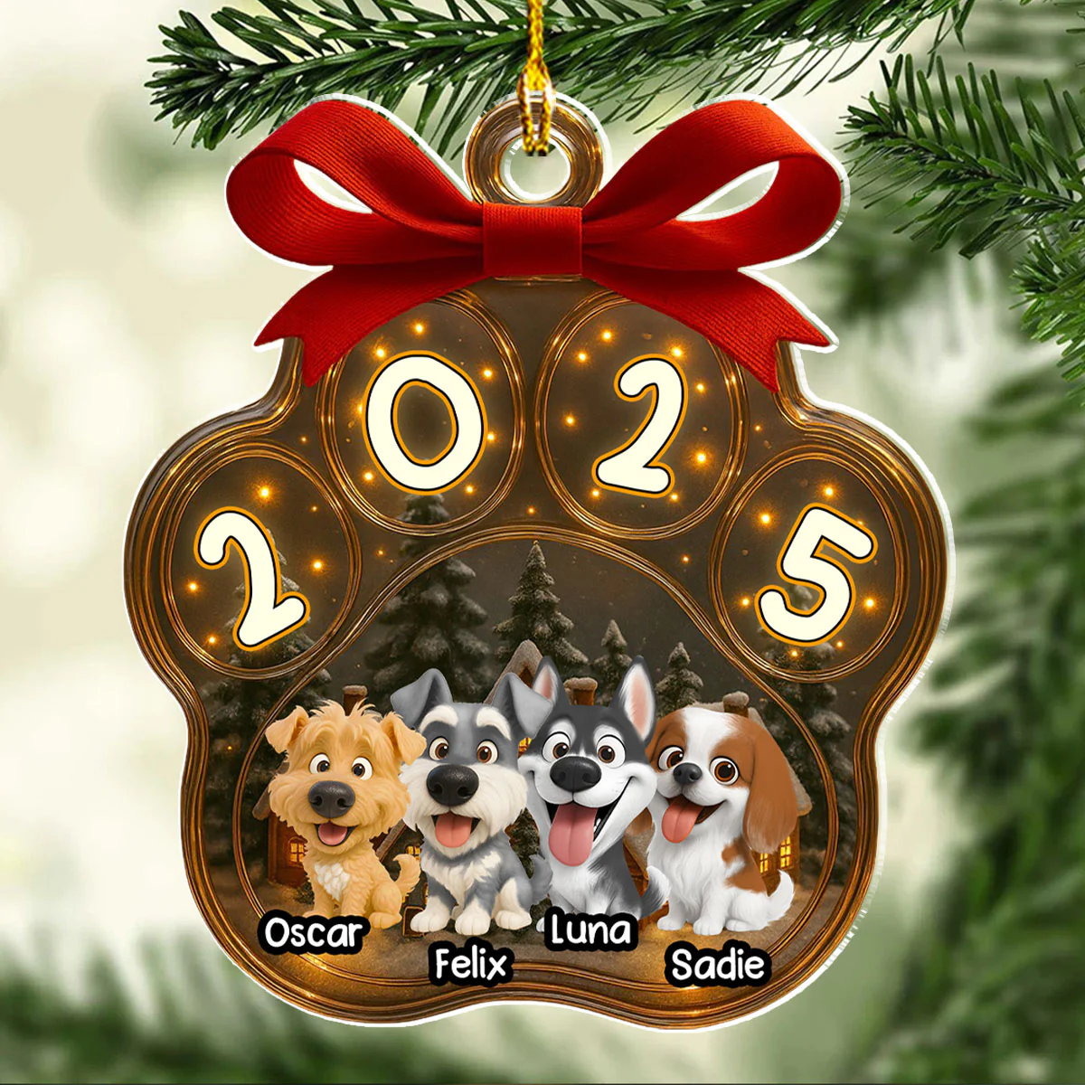 Snow All Over Here - Personalized Custom 3D Inflated Effect Acrylic Ornament - Image 4