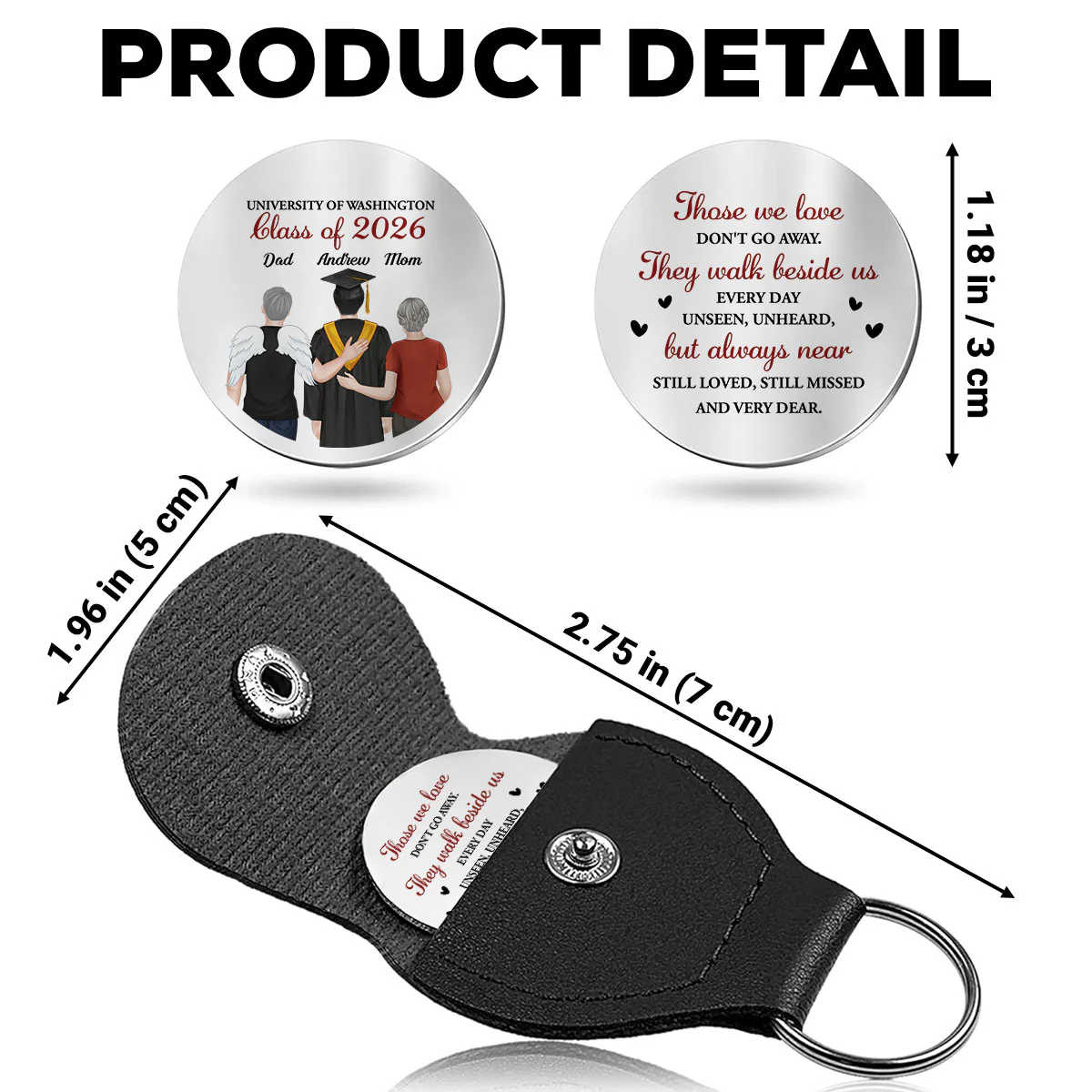 So Proud Of You Graduation Gift - Personalized Custom Pocket Hug - Image 6