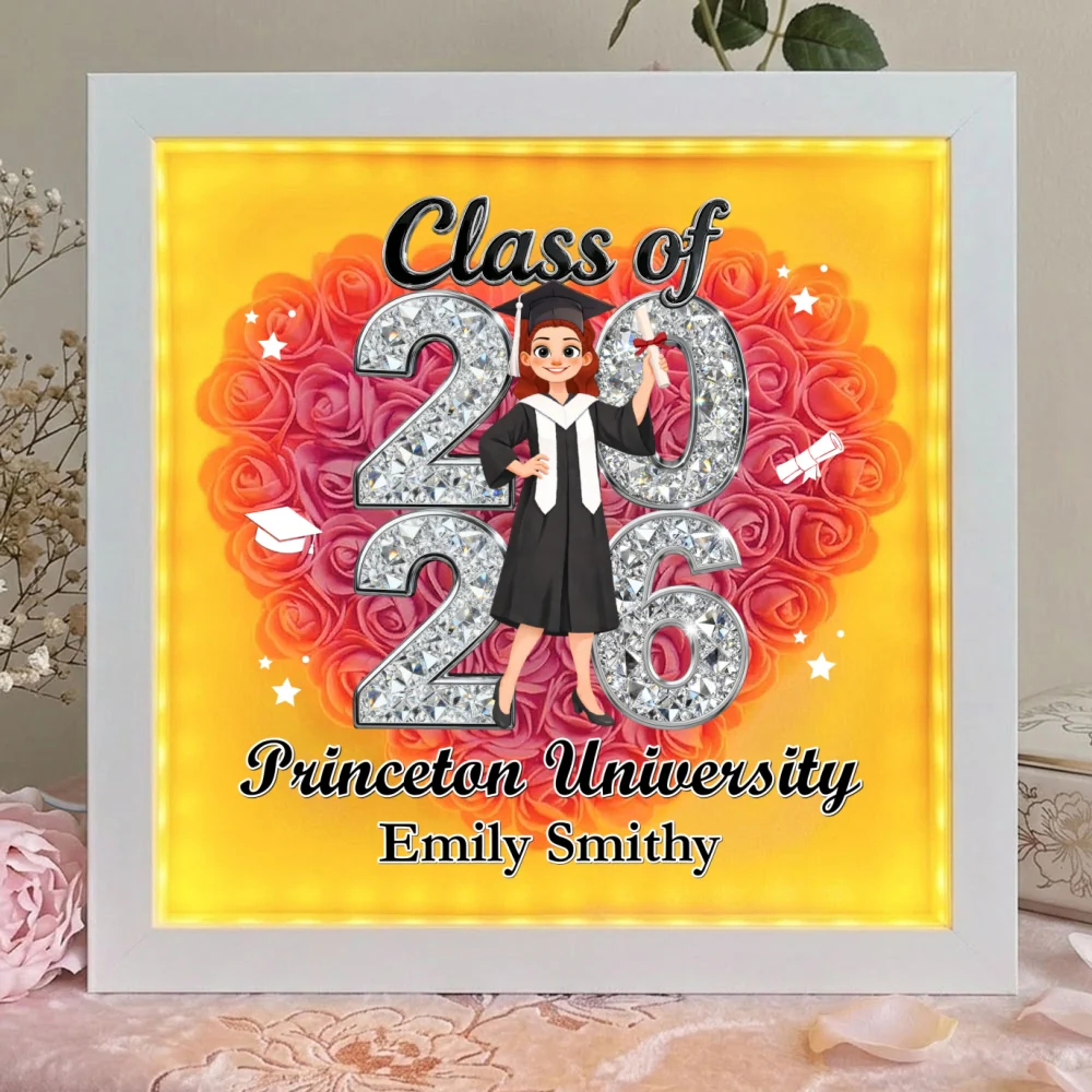 So Proud Of You - Personalized Custom Flower Shadow Box With LED Light - Image 8