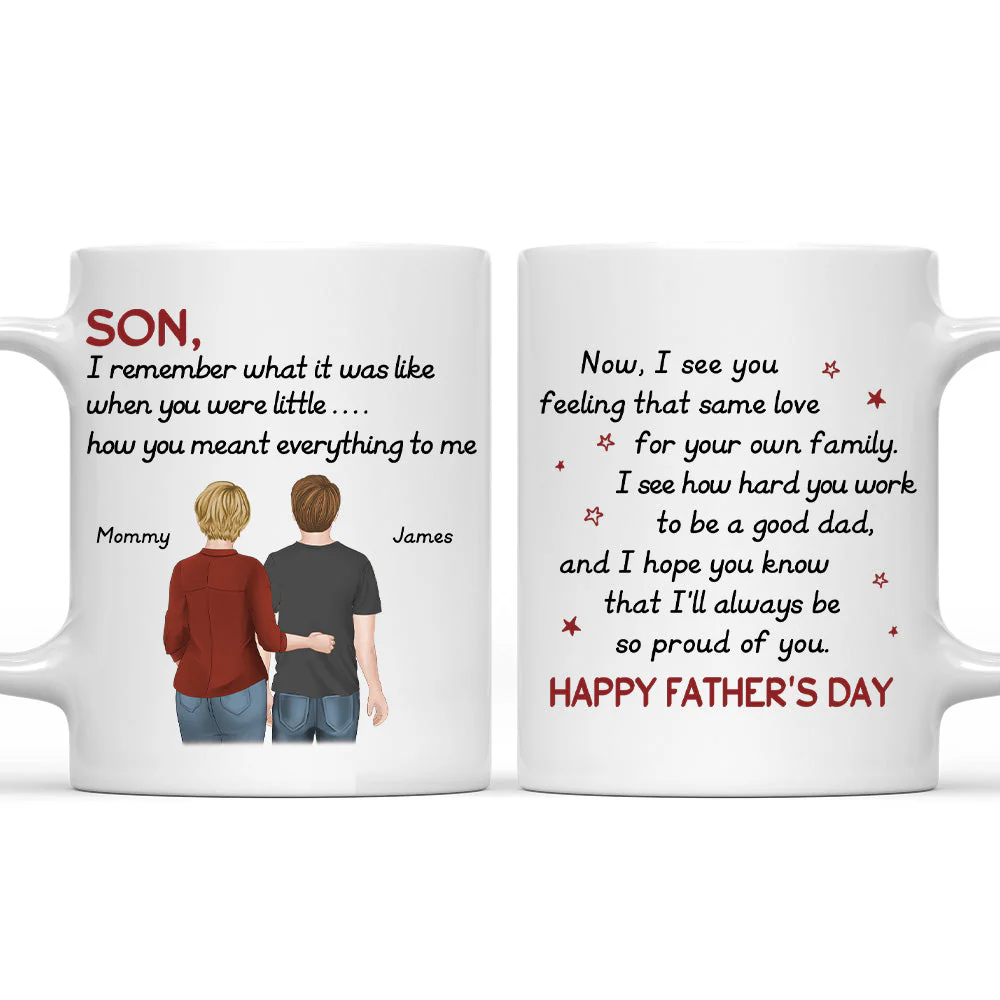So Proud Of You Son - Personalized Custom Coffee Mug