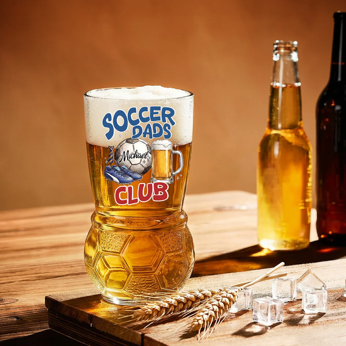Soccer Dads Club - Personalized Custom Football Beer Glass