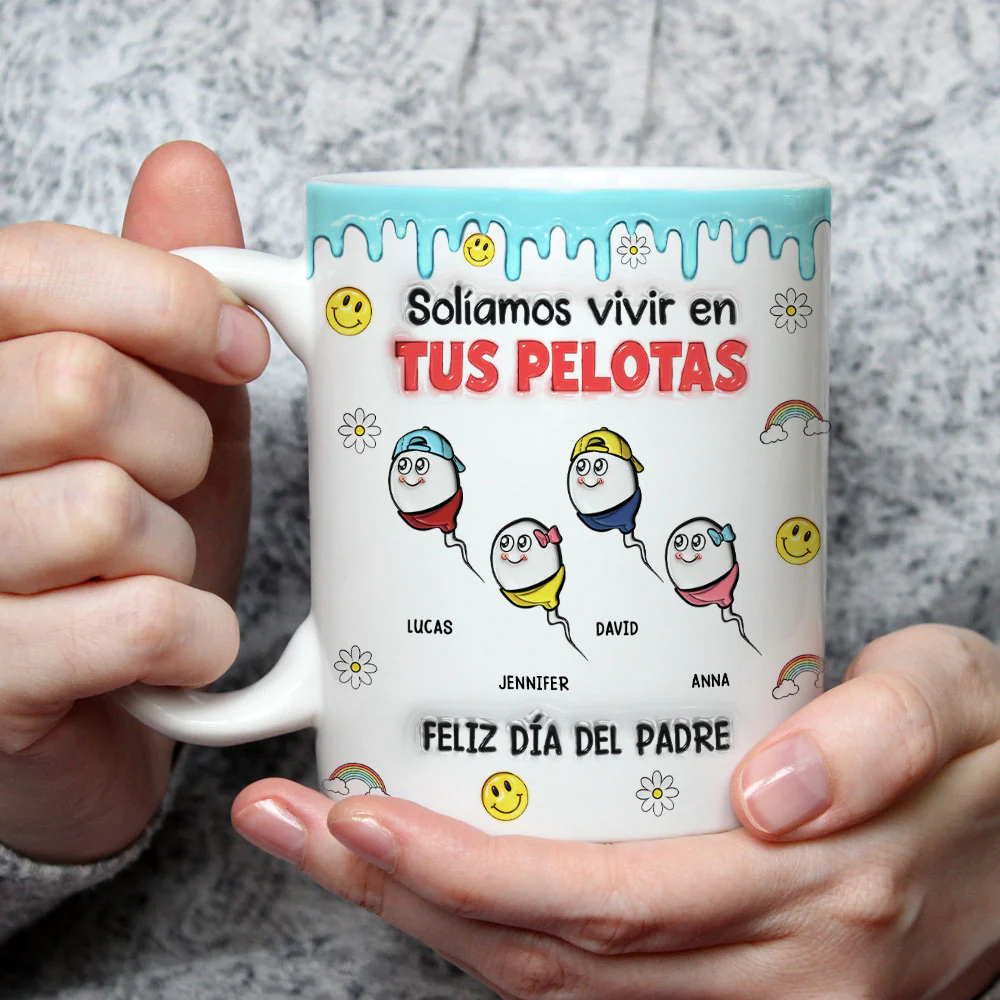 Solíamos Vivir En Tus Pelotas - Taza Personalizada con Efecto 3D Inflado - Image 2