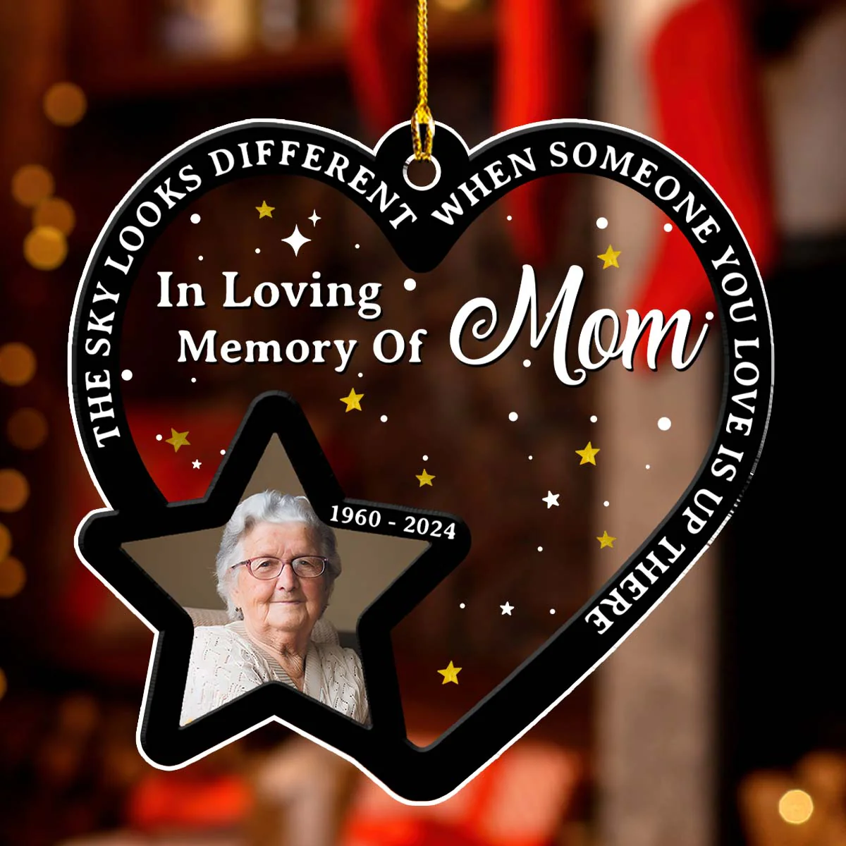 Someone You Love Is Up There - Personalized Custom Acrylic Ornament - Image 3