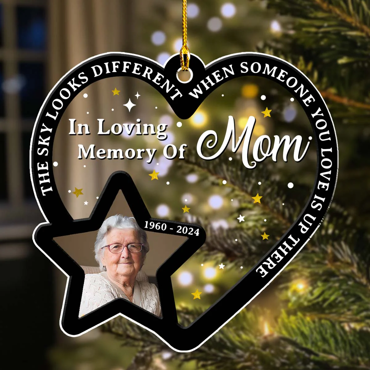 Someone You Love Is Up There - Personalized Custom Acrylic Ornament - Image 4