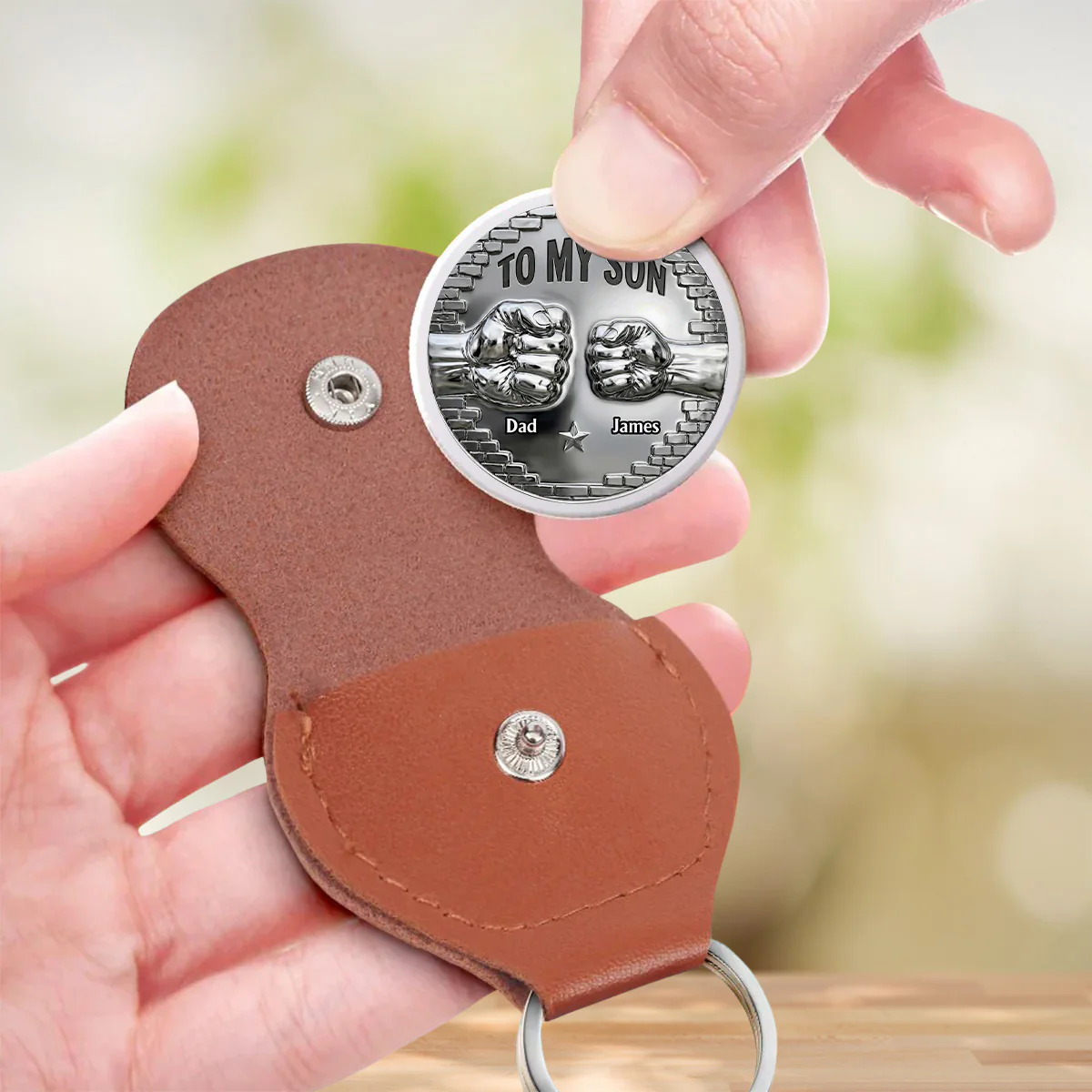 Son Believe In Yourself - Personalized Custom Pocket Hug - Image 3