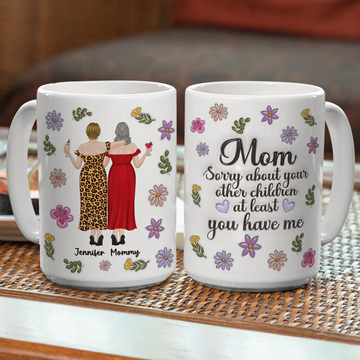 Sorry Mom Mum - Personalized Custom 3D Inflated Effect Mug - Image 6