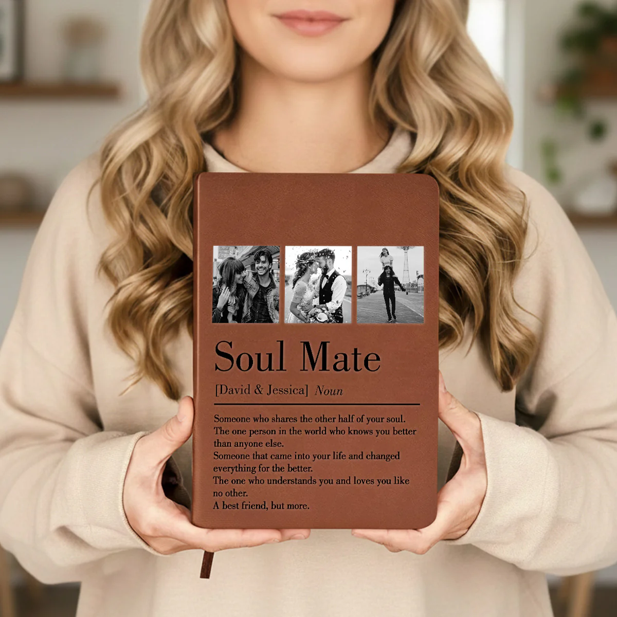 Soul Mate - Personalized Custom Leather Journal - Image 4