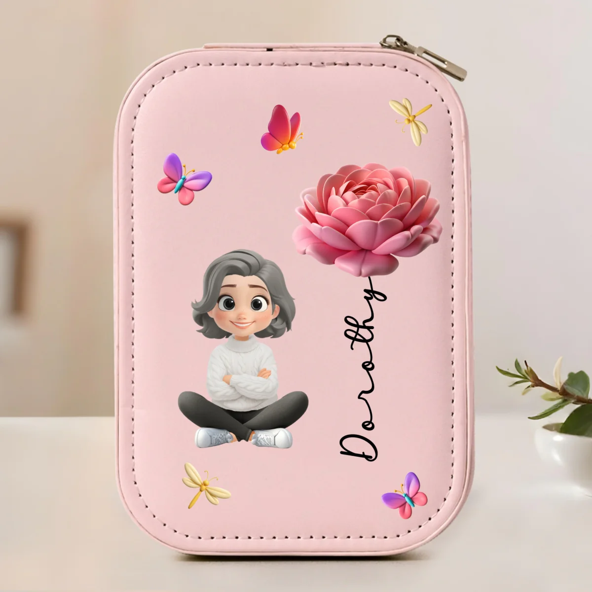 Soul Of A Flower - Personalized Custom Jewelry Box With LED Mirror - Image 7