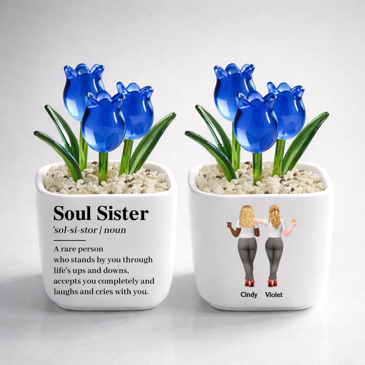 Soul Sister - Personalized Custom Glass Everlasting Tulips - Image 8