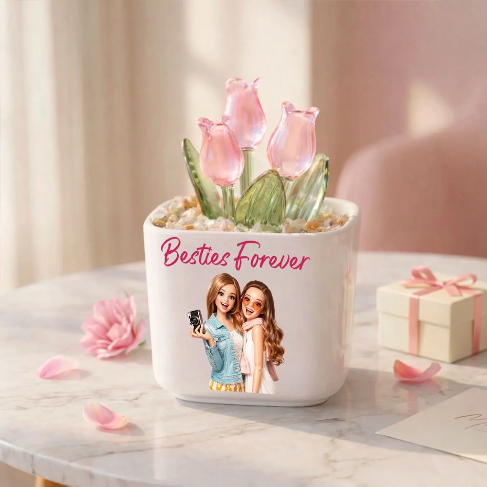Soul Sisters - Personalized Custom Glass Everlasting Tulips - Image 5