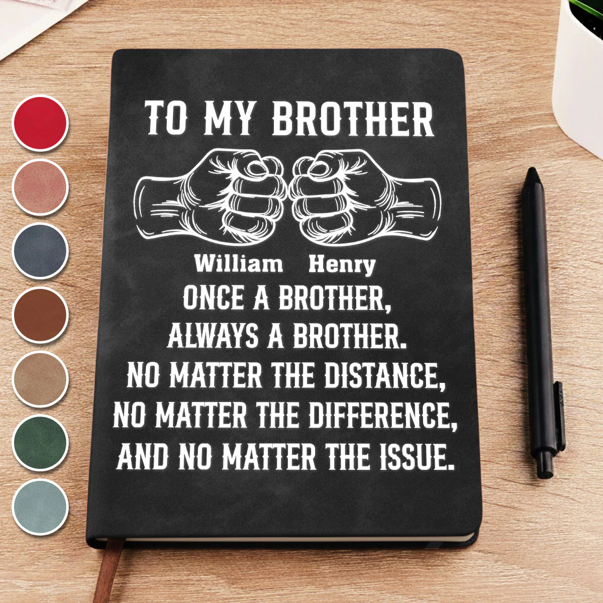Soulmate Best Friend - Personalized Custom Leather Journal