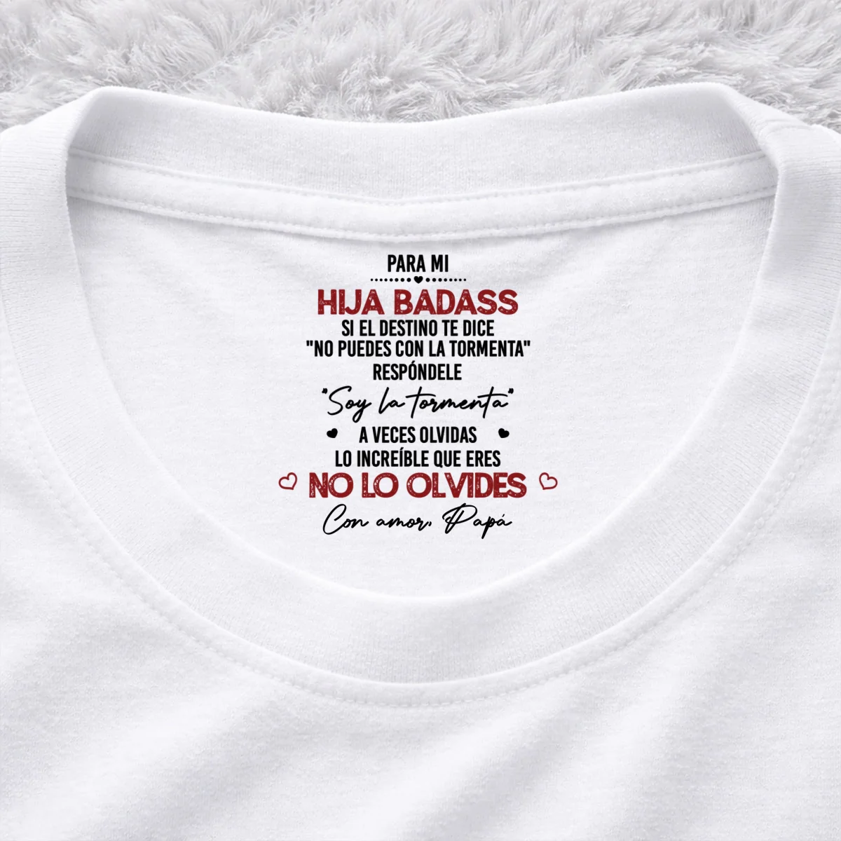 Soy la tormenta - Camiseta personalizada con estampado interior en el cuello - Image 7