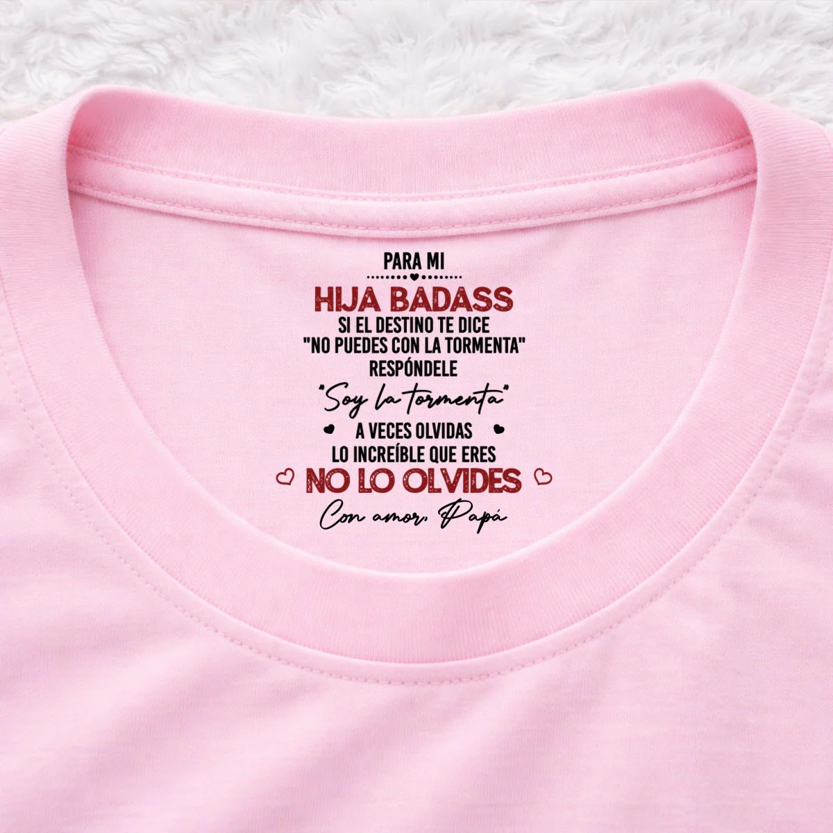 Soy la tormenta - Camiseta personalizada con estampado interior en el cuello - Image 9