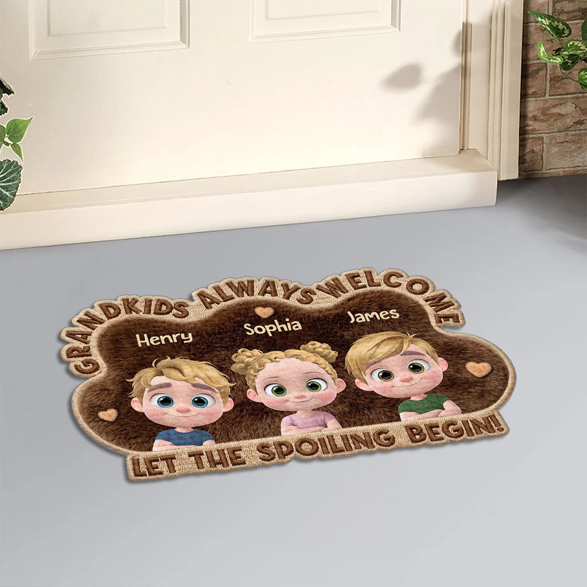 Spoiled Here - Personalized Custom Doormat - Image 2
