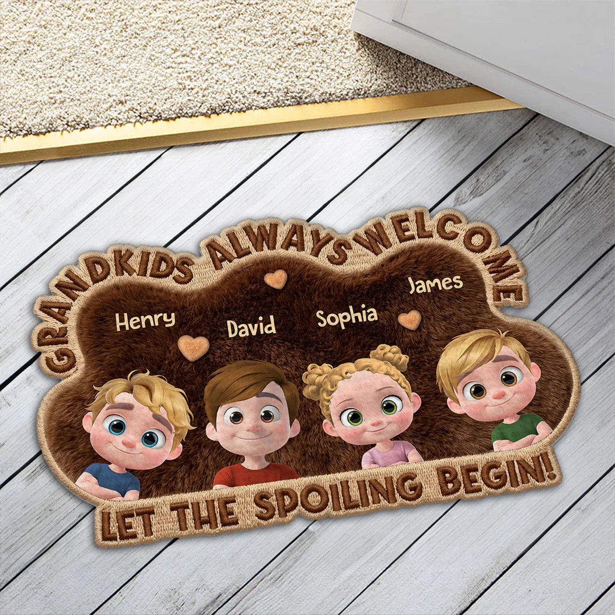 Spoiled Here - Personalized Custom Doormat - Image 5
