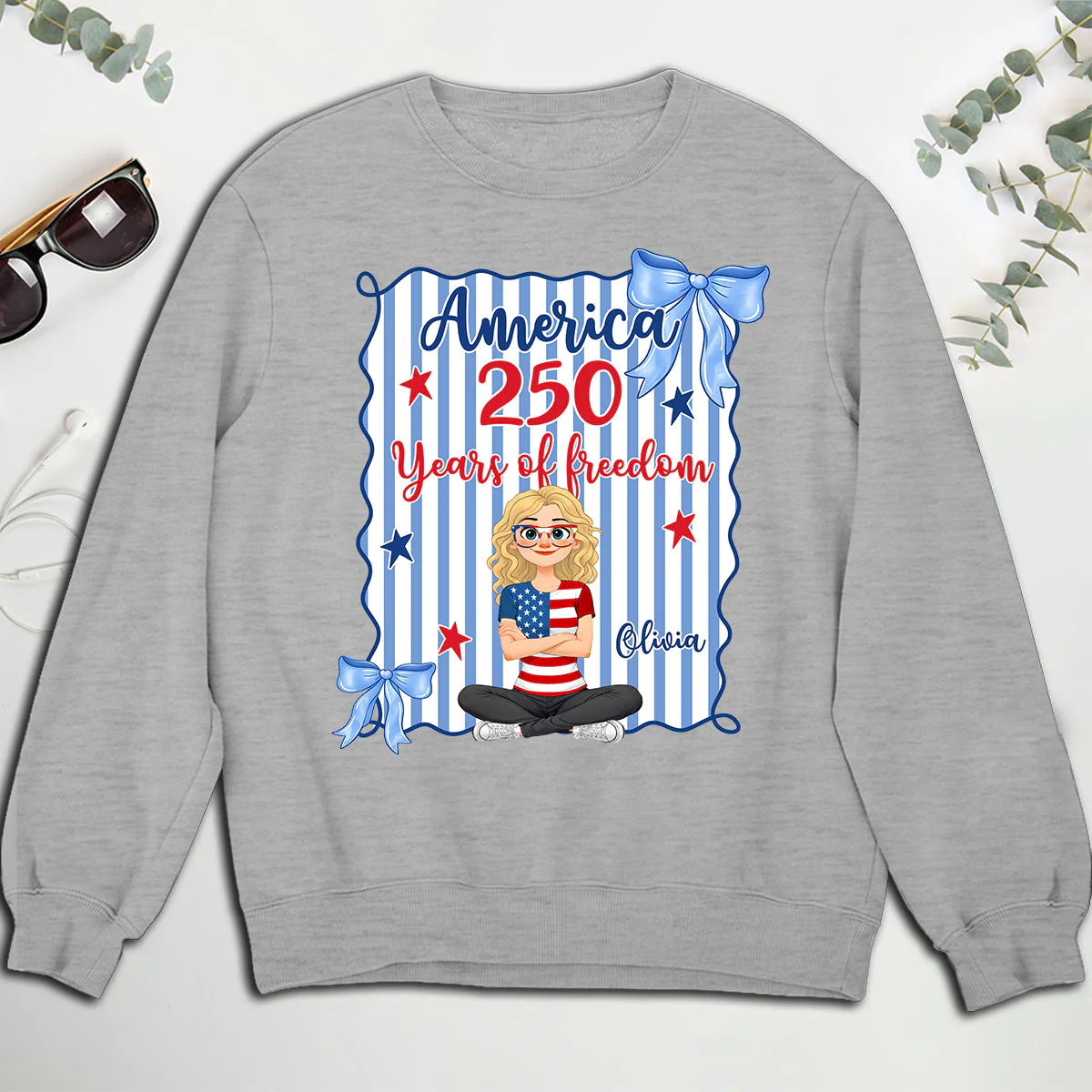 Stars And Bows - Personalized Custom Shirt - Image 4