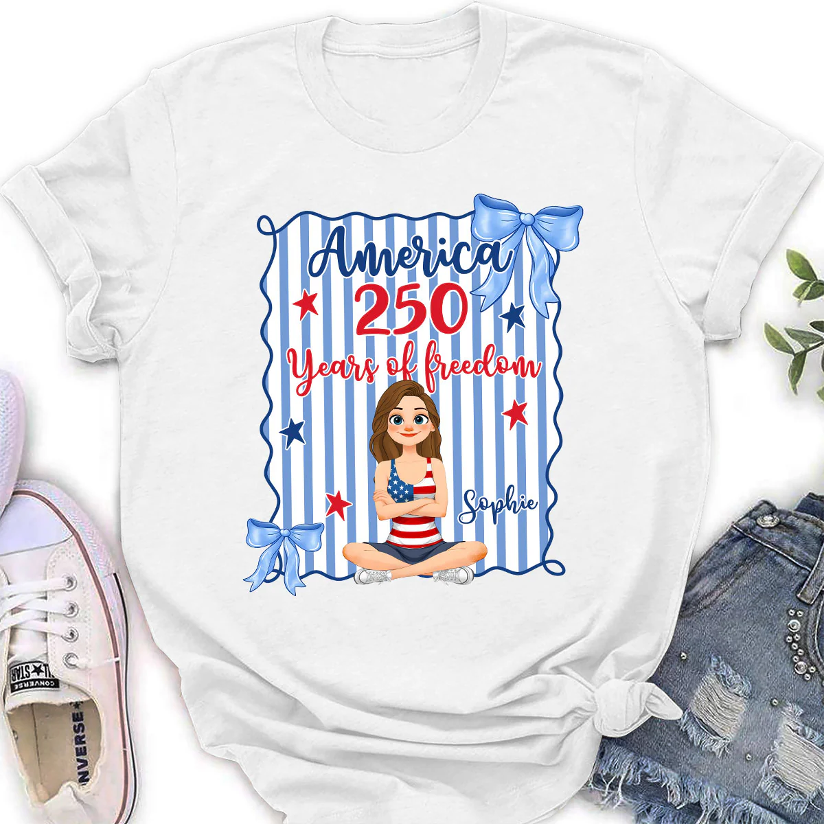 Stars And Bows - Personalized Custom Shirt - Image 5