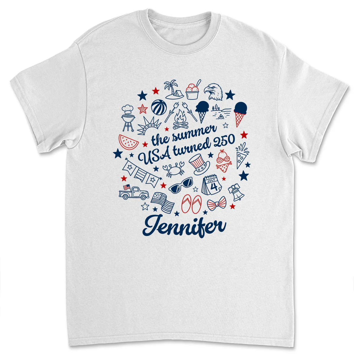 Stars Stripes And Summer - Personalized Custom Shirt