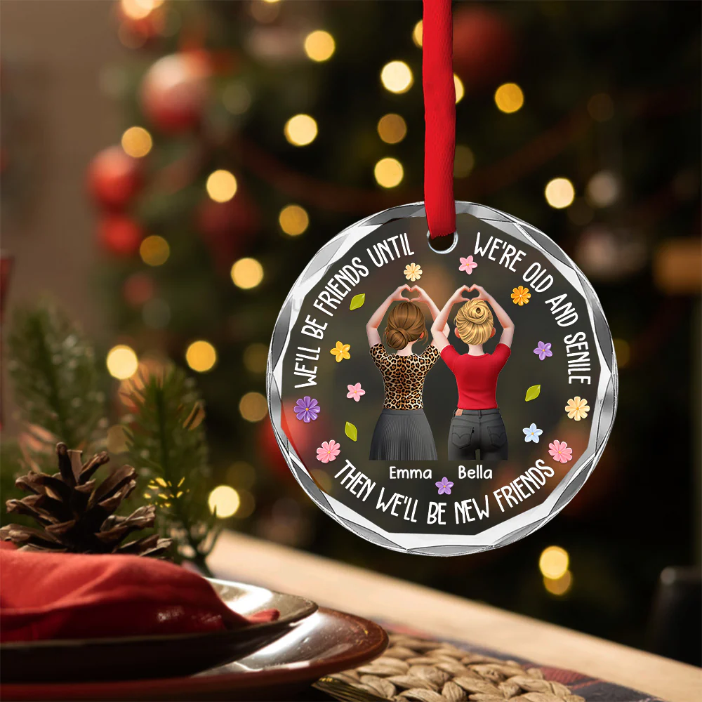 Still Laughing After All Years - Personalized Custom Glass Ornament - Image 2