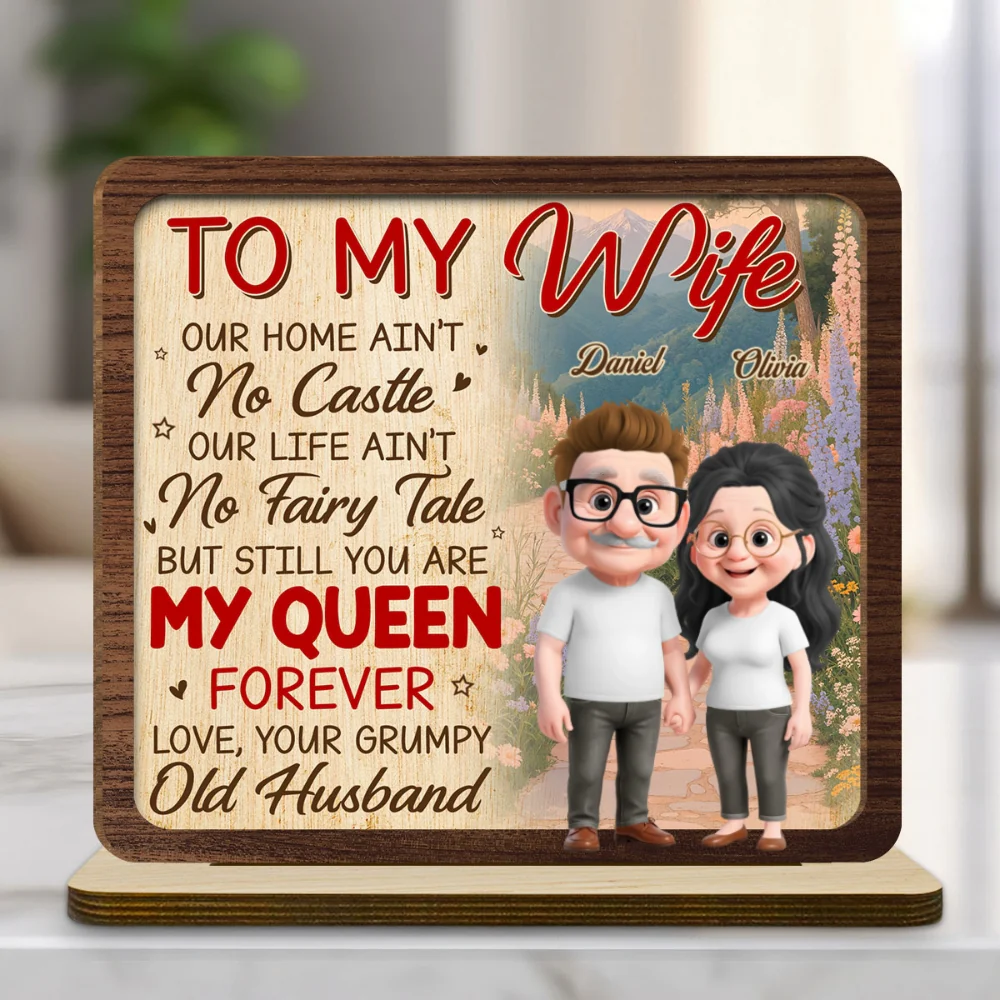 Still My Queen - Personalized Custom 2-Layer Wood Plaque With Flat Base - Image 6