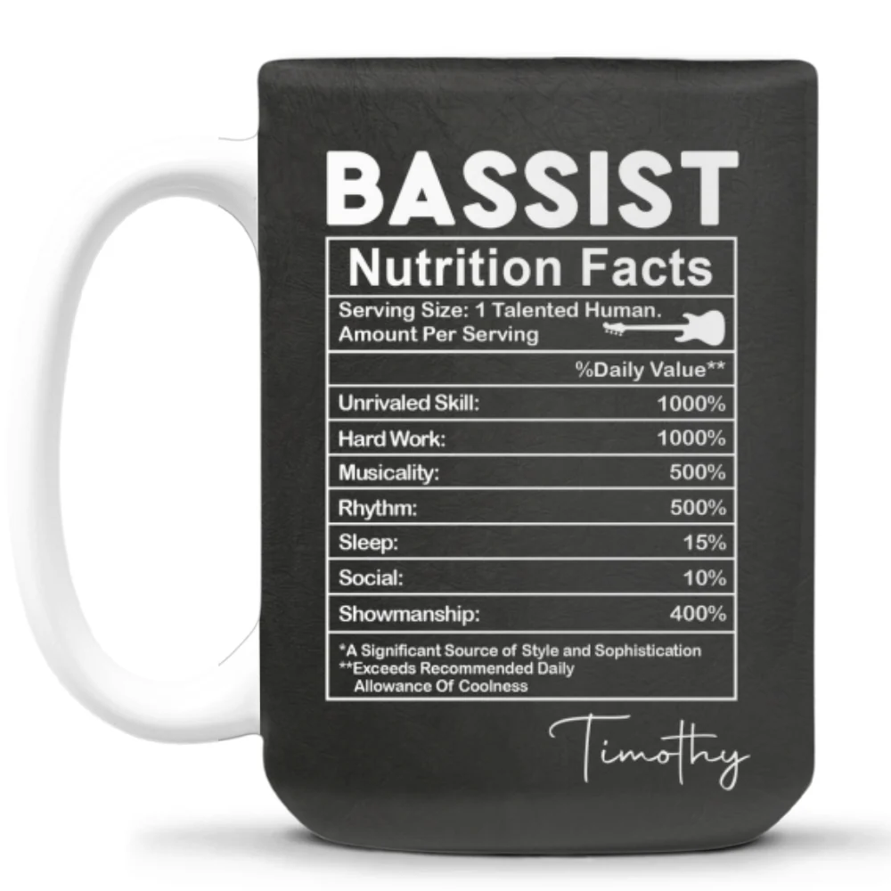 Strings Low Confidence High - Personalized Custom Coffee Mug - Image 8