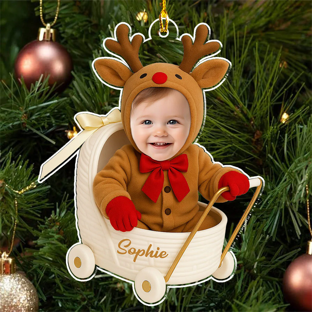 Stroll With Me - Personalized Custom Acrylic Ornament - Image 4