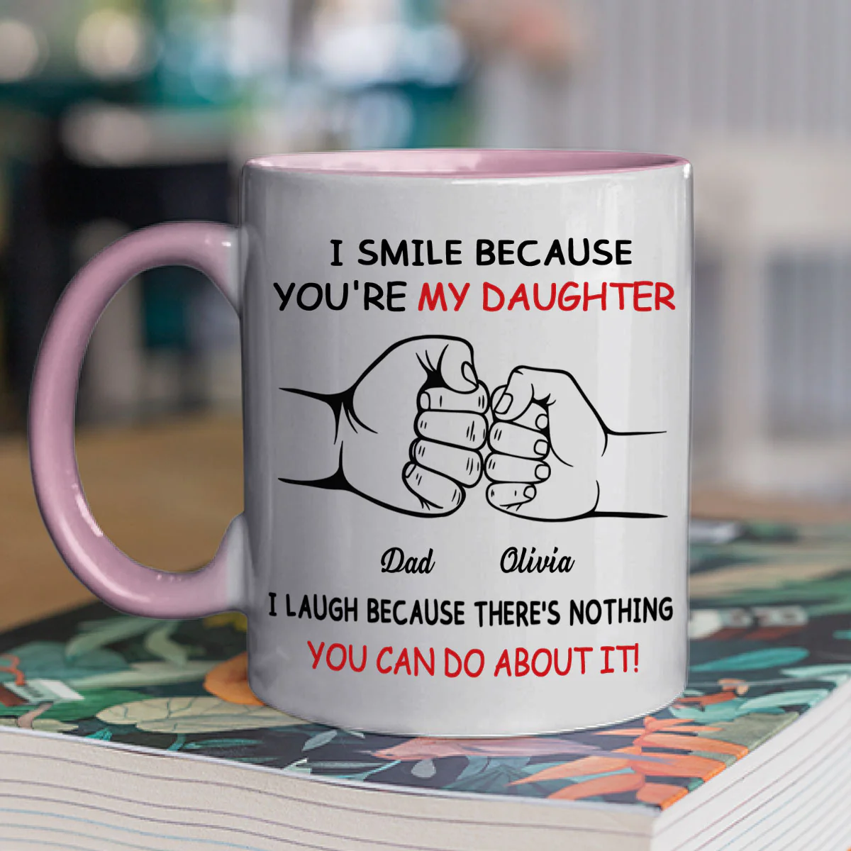 Stuck With Me - Personalized Custom Accent Mug - Image 2