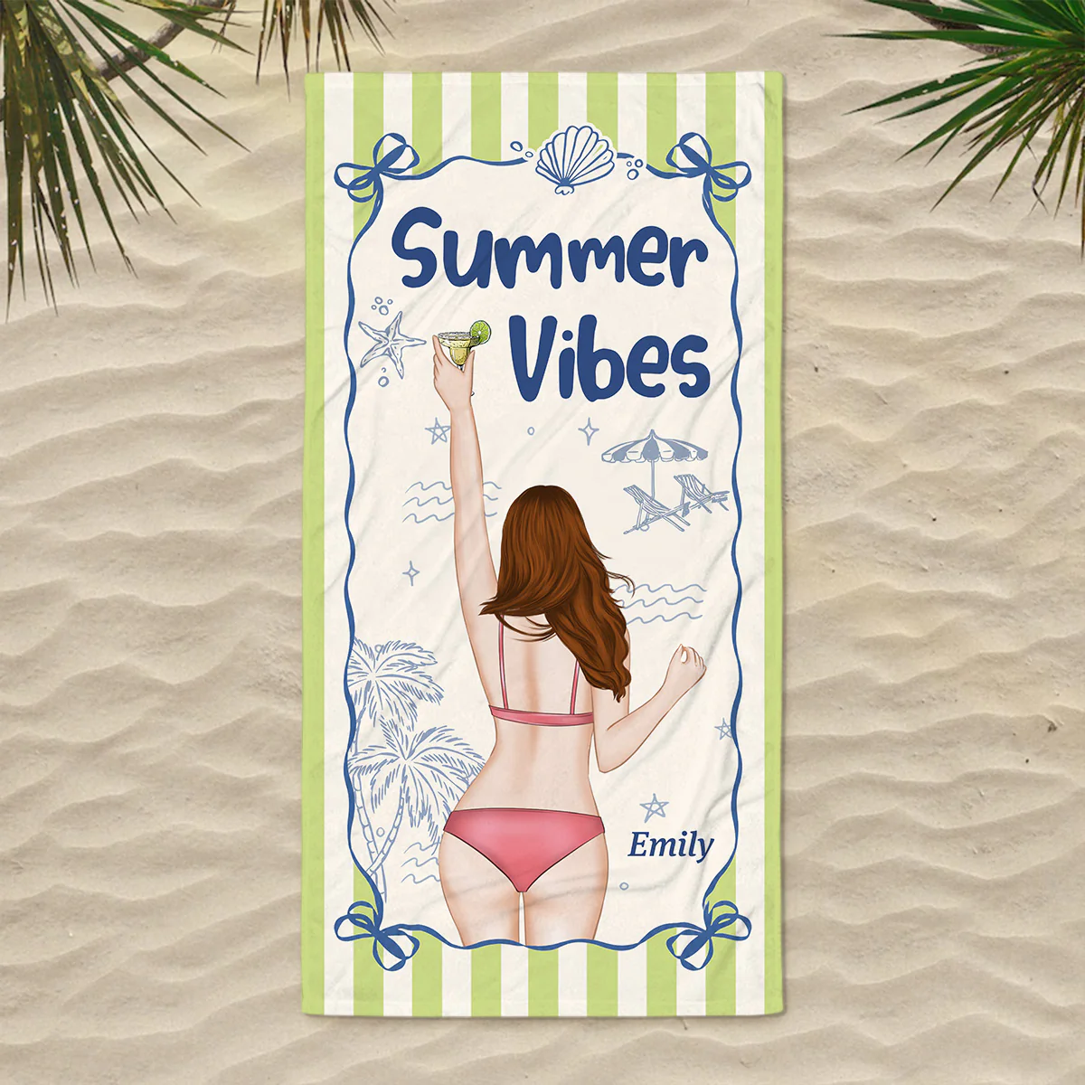 Summer Beach - Personalized Custom Beach Towel - Image 5