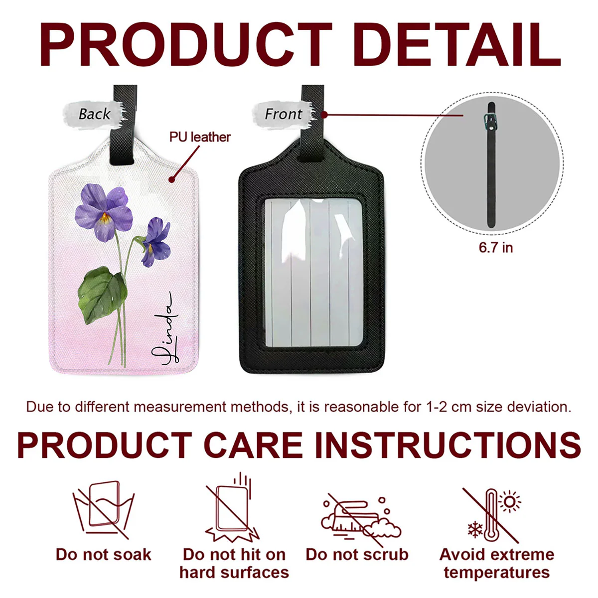 Summer Is Calling - Personalized Custom Luggage Tag - Image 5