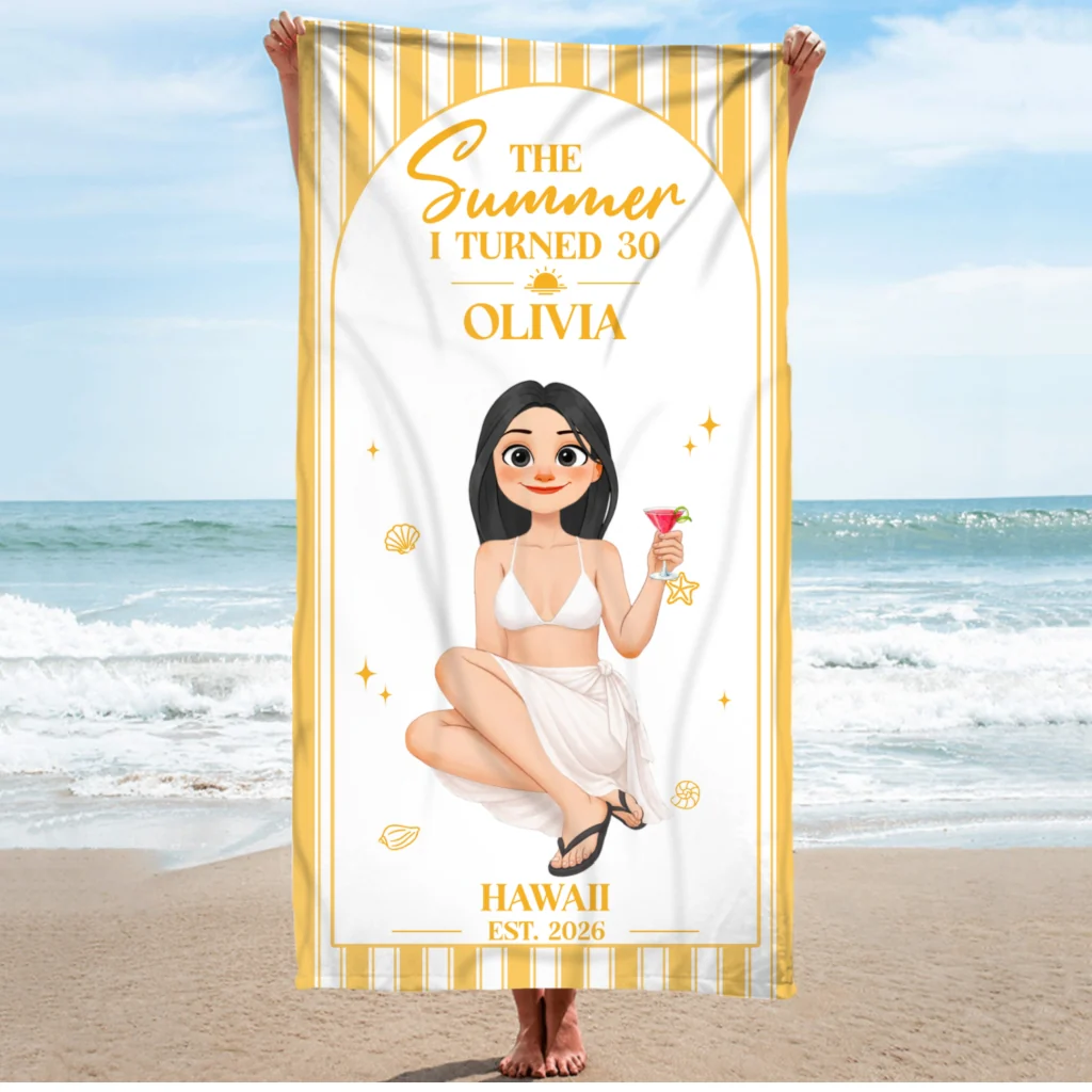 Summer Memories - Personalized Custom Beach Towel - Image 5