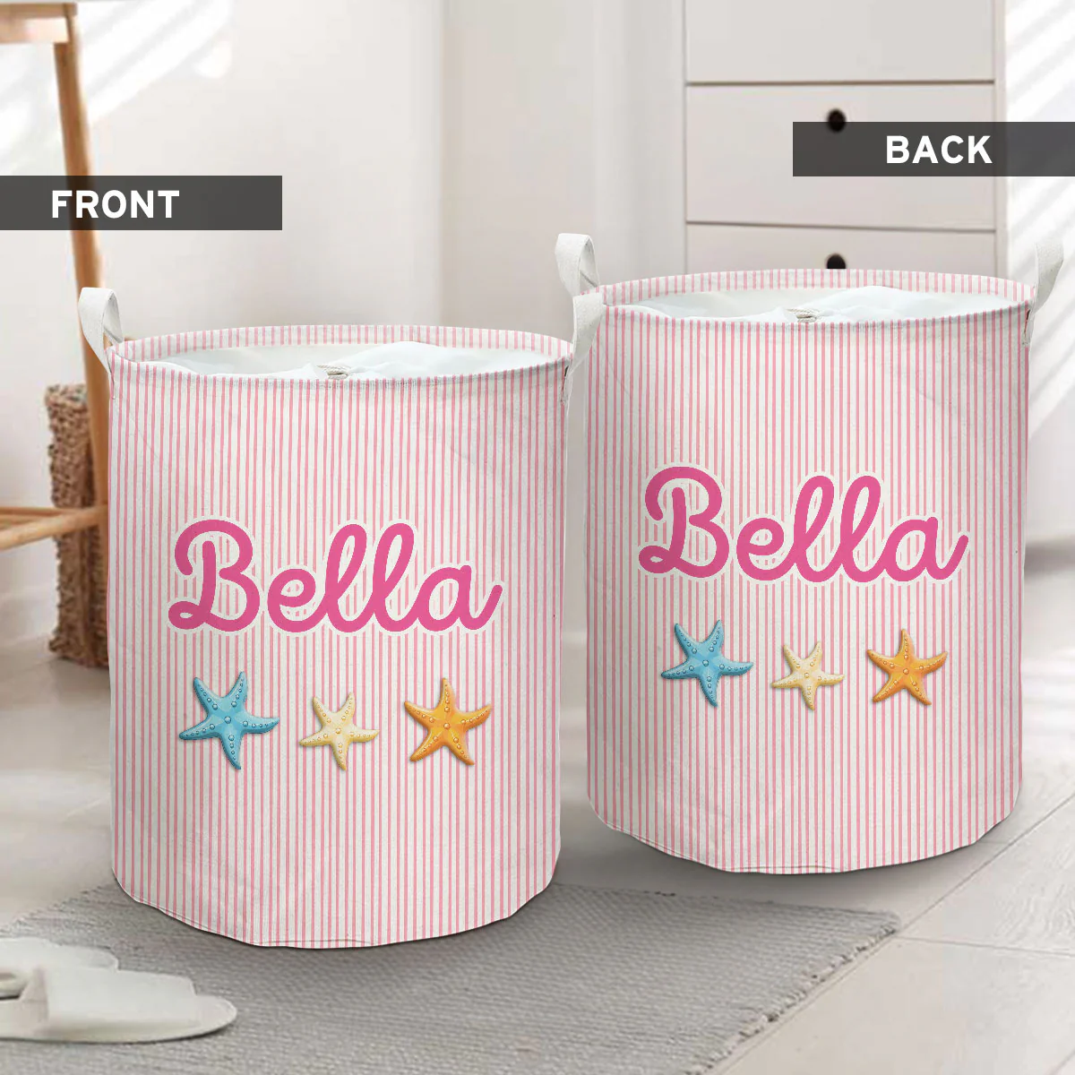 Summer Storage - Personalized Custom Laundry Basket - Image 3