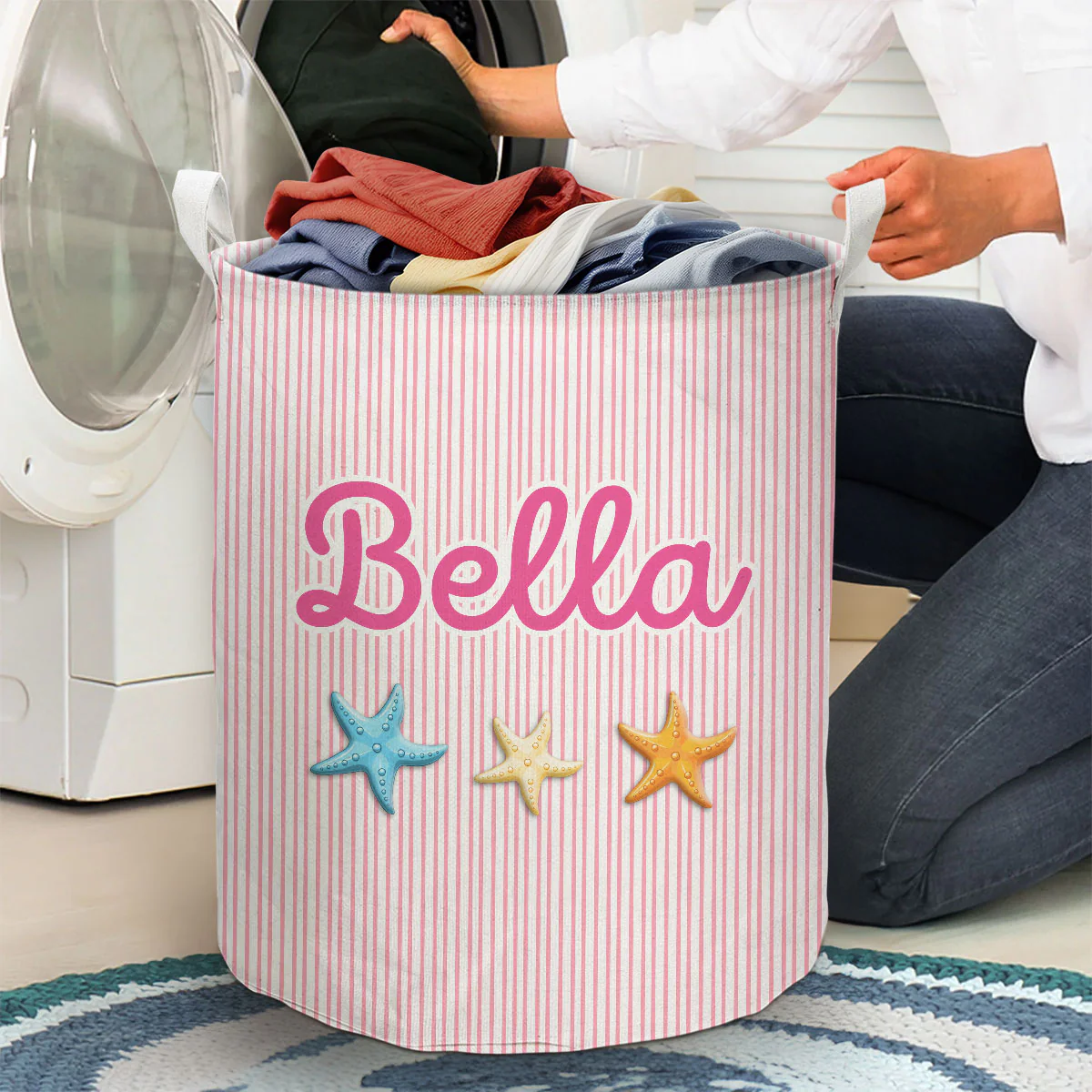Summer Storage - Personalized Custom Laundry Basket - Image 4