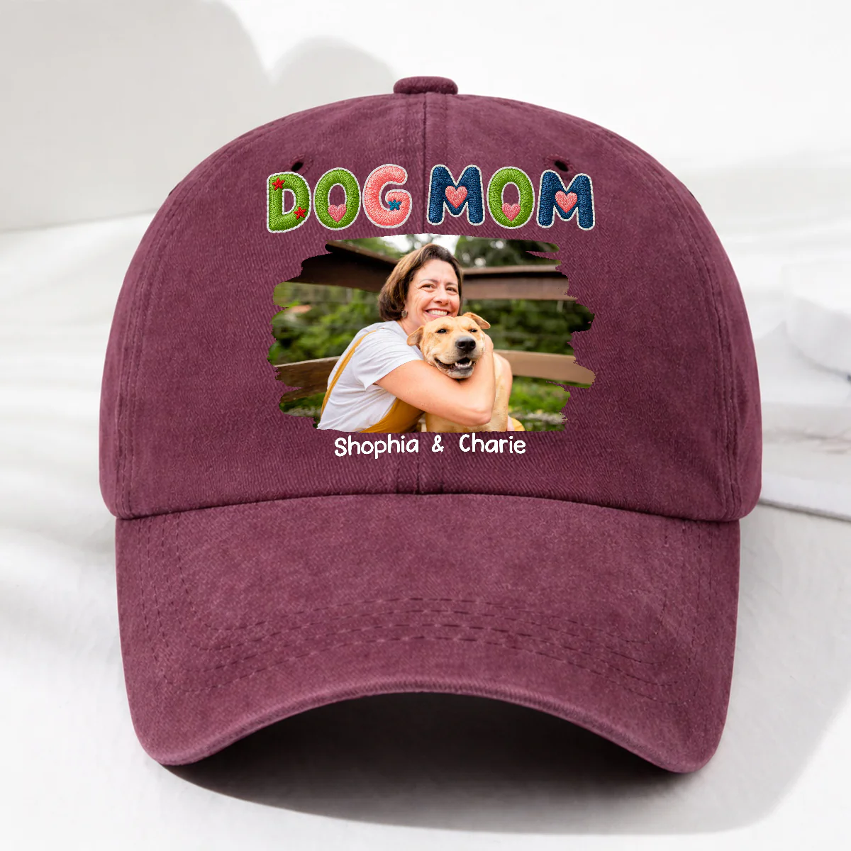 Sun On Our Heads Photo - Personalized Custom 3D Effect Vintage Washed Denim Cap - Image 2