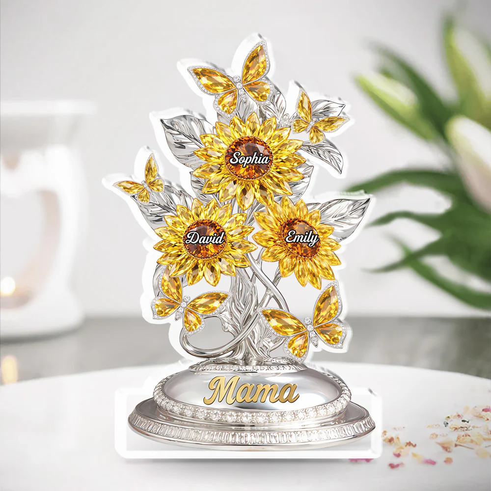 Sunflowers Mom Grandma - Personalized Custom Acrylic Plaque