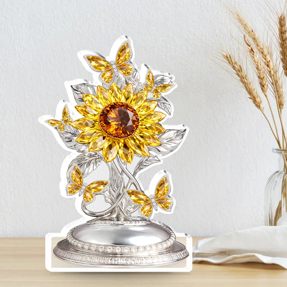 Sunflowers Mom Grandma - Personalized Custom Acrylic Plaque - Image 3